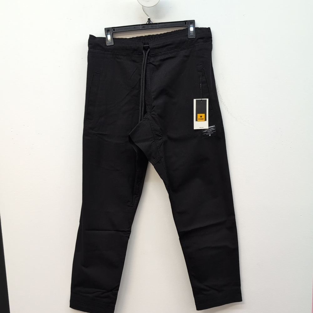 Kingz Casual Rib Stop Men's Gi Pants Size A1L Black